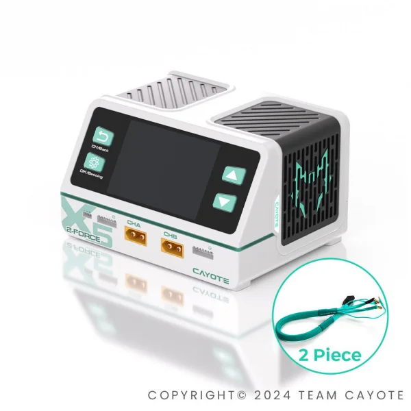 CAYOTE 2-Force X5 Charger with 2 XT90 Leads - EU