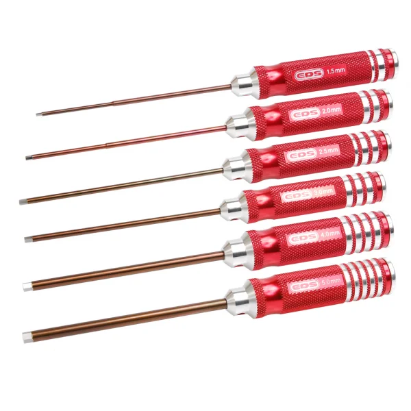 EDS Hex Driver Tool Set - 1.5 2.0 2.5 3.0 4.0 & 5.0 X 120mm - 6 Pieces