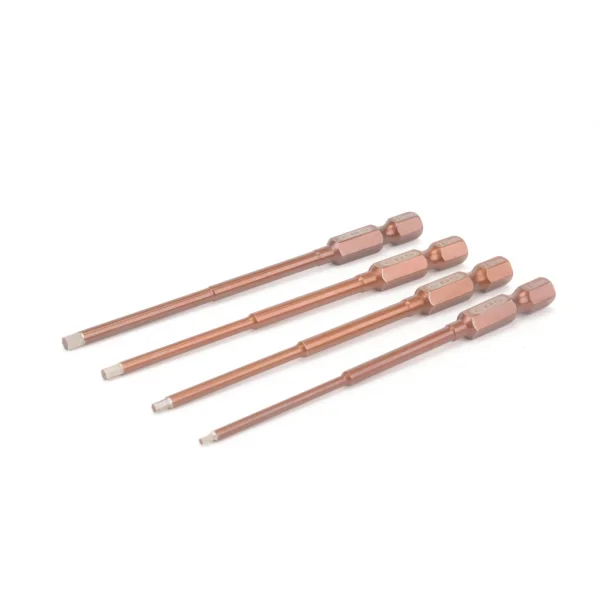 EDS Power Tool Tip Set 4 Pieces - Hex Driver 1.5, 2.0, 2.5, 3.0x 100mm