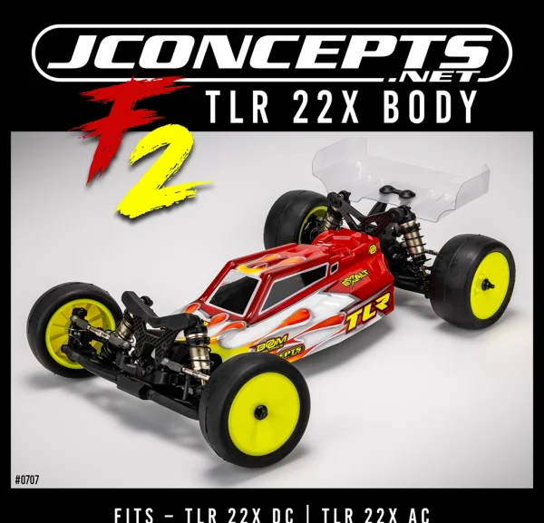 J Concepts F2 - TLR 22X Body w/ Carpet / Turf / Dirt Wing — image 2 of 2