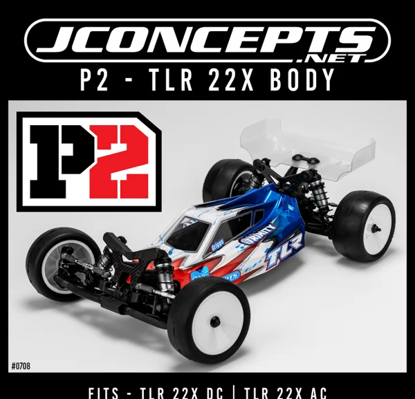 J Concepts P2 - TLR 22X Body w/ Carpet / Turf / Dirt Wing LW &mdash; image 2 of 2