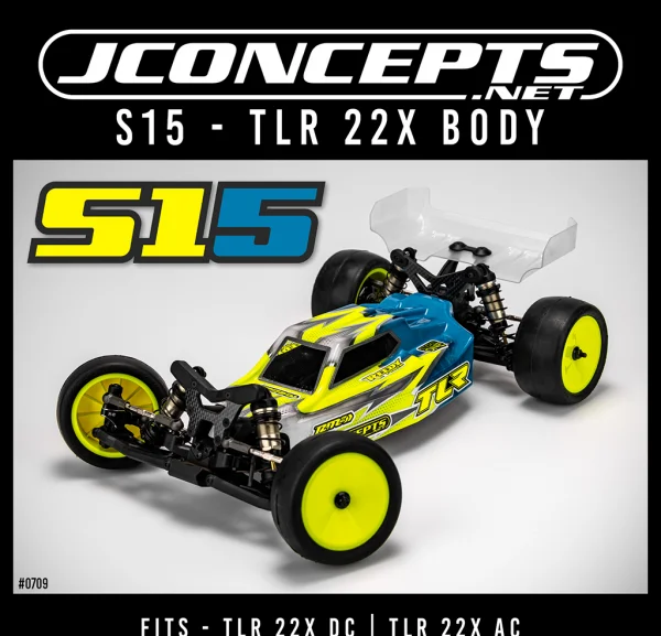 J Concepts S15 - TLR 22X Body w/ Carpet / Turf / Dirt Wing LW — image 2 of 2