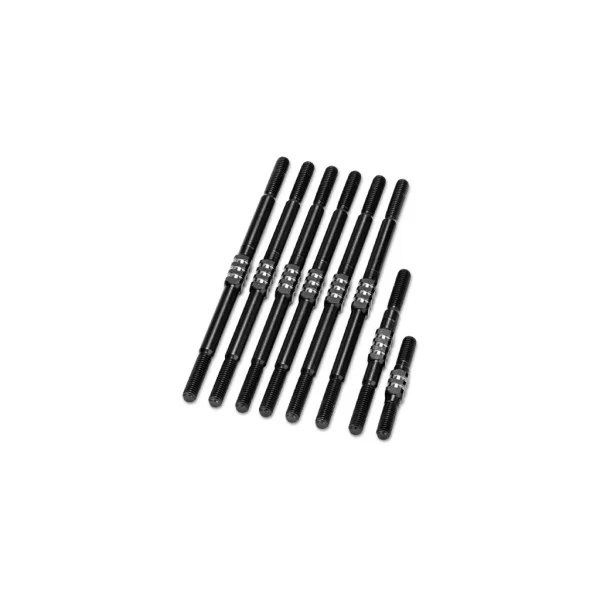 J Concepts RC10T Fin Titanium Turnbuckle Set 8pc - Black