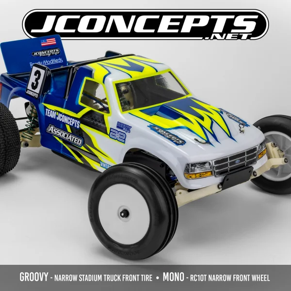 J Concepts Mono - RC10T Narrow Front Wheel (White) - 2pc