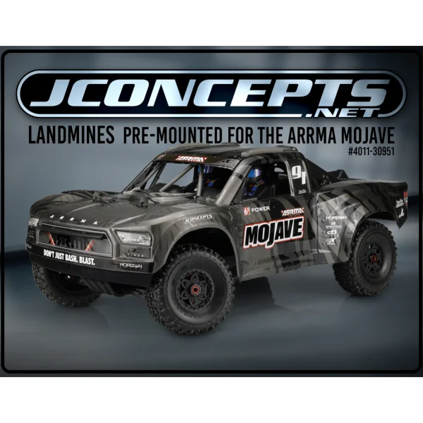 JConcepts Landmines Tyres - Yellow compound - Mounted on 3393B Wheels (2)