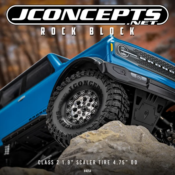 J Concepts Rock Block - Green -Class 2 1.9 Scaler Tire 4.75in — image 3 of 3