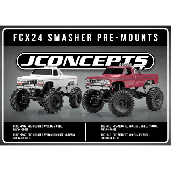 J Concepts The Hold - Green Pre-Mount for FCX24 Smash w/Glide