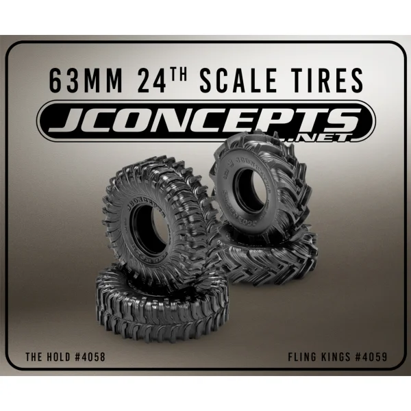 J Concepts Fling King - Green (Fits 1.0 SCX24 Wheel) 63mm OD