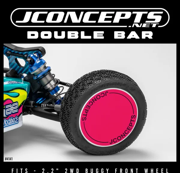 J Concepts Double Bar – Blue (Fits - 2.2 2WD Buggy Front) — image 2 of 2