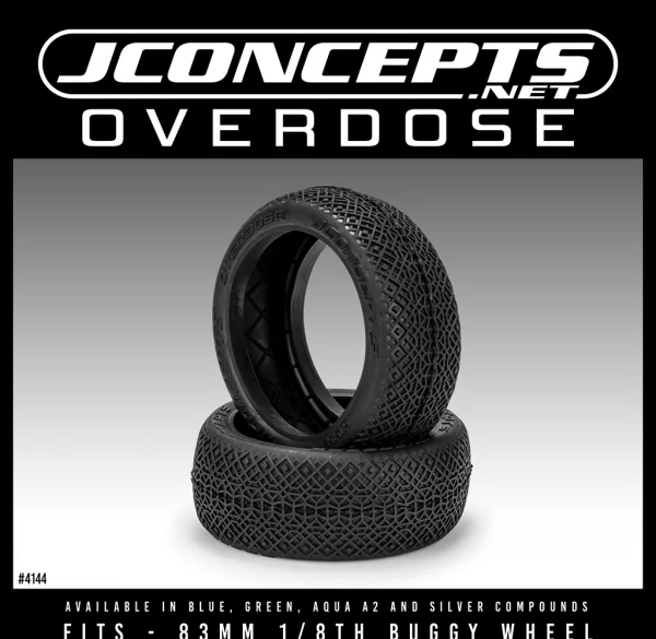 J Concepts Overdose - Aqua A2 (Fits - 83mm 1:8 Buggy Wheel) — image 3 of 3