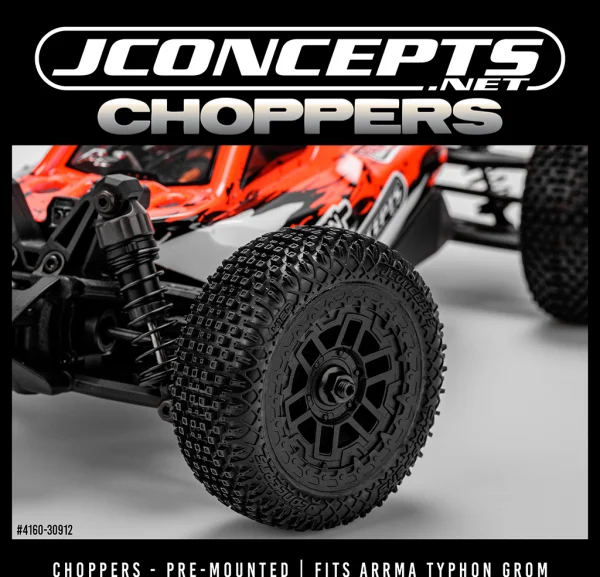 J Concepts Choppers - Yellow pre-mounted on #3472 &mdash; image 2 of 2