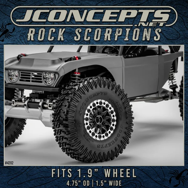 J Concepts Rock Scorpions Green (Fits – 1.9 wheel 4.75 OD)