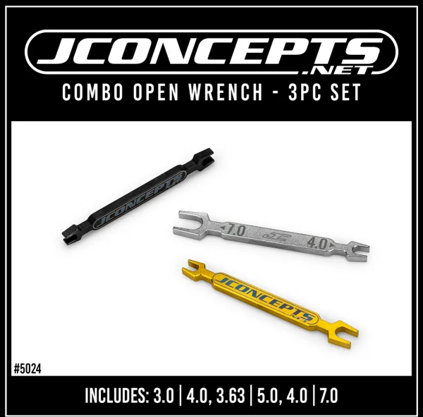 J Concepts Combo Open Wrench Set - 3pc (3,4,3.63,5,4,7mm) — image 2 of 2