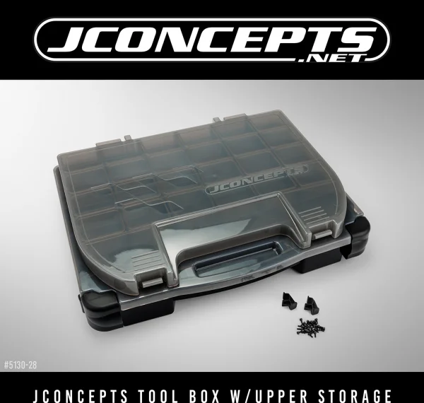 J Concepts Tool Box w/Upper Storage Black /Smoke Grey