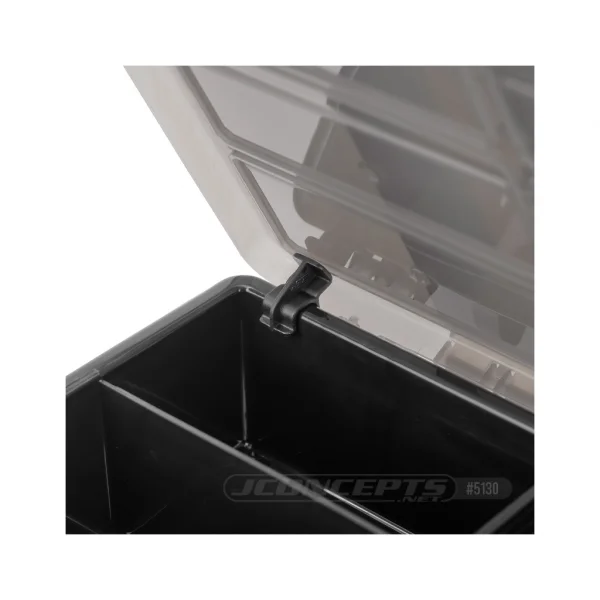 J Concepts Tool Box w/Upper Storage Black /Smoke Grey