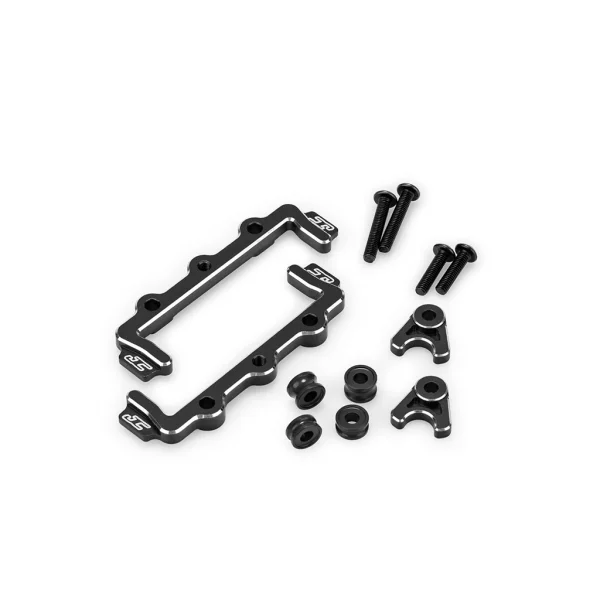 J Concepts RC10B7 Aluminium Battery Hold and Swing Set - Black — image 1 of 2