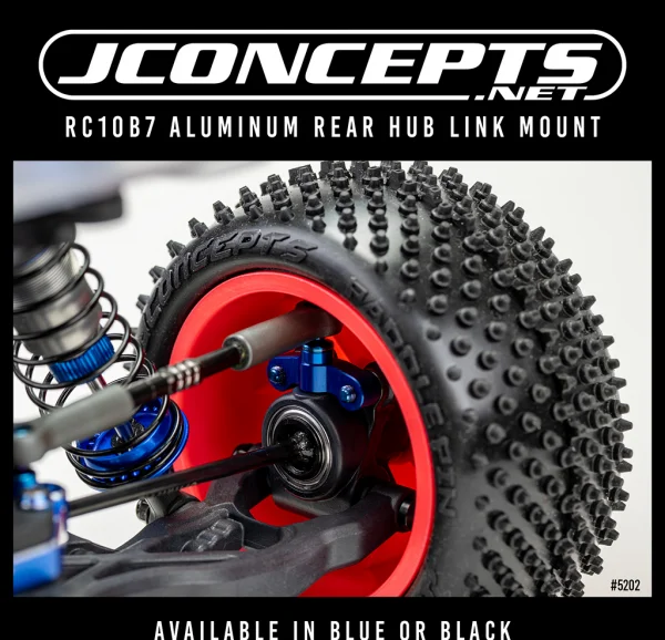 J Concepts RC10B7 Aluminium Rear Hub Link Mount - Blue
