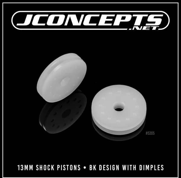 J Concepts 13mm Shock Pistons BK Design Dimples 2pc