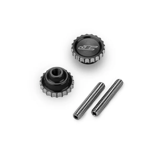 J Concepts 4-40 Future Thumb Nut w/ Set Screw 2pc - Black — image 1 of 2