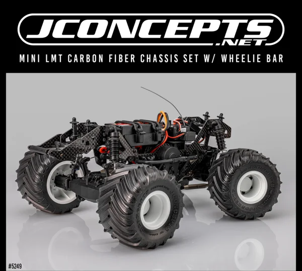 J Concepts Mini LMT Carbon Fiber Chassis Set w/ Wheelie Bar