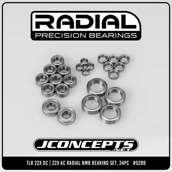 J Concepts TLR 22X DC | 22X AC Radial NMB Bearing Set 24pc &mdash; image 2 of 2