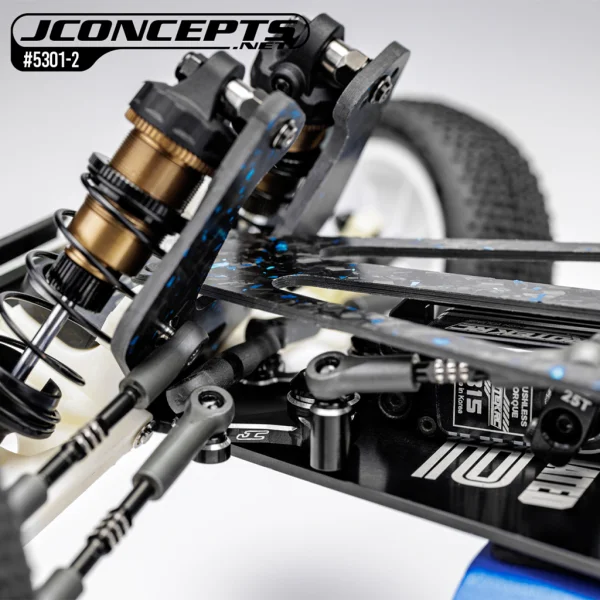 J Concepts RC10 1989 Stealth Alloy Bellcrank Set - Blue &mdash; image 2 of 2