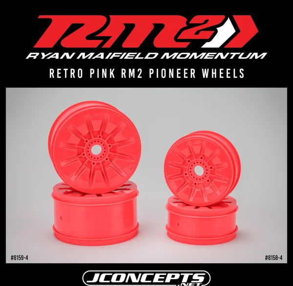 J Concepts RM2 Pioneer 1:8 Truck Wheel 4.0 - Pink 4pc — image 2 of 2