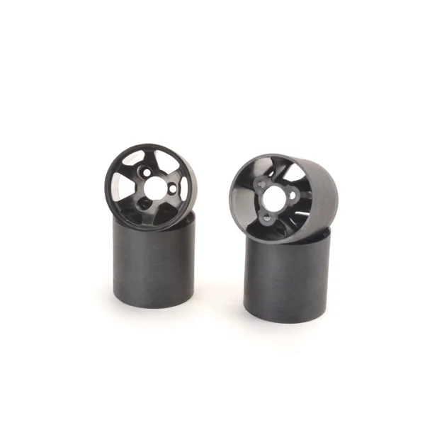 1:12 Standard Rear Rims - Black - 2 pairs