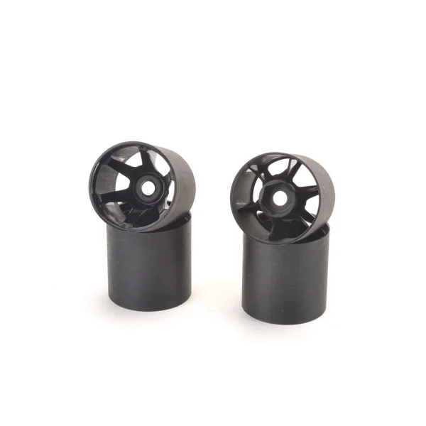 1:12 Hex Rear Rims - Black - 2 pairs