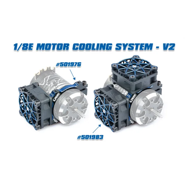 LRP WorksTeam Aluminium Fan Mount V2 For 1/2 x 40mm Fans — image 3 of 3