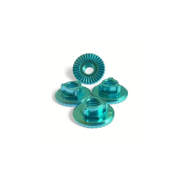 MR33 Alloy Large Serrated Wheel Nut M4 - Mint (4)
