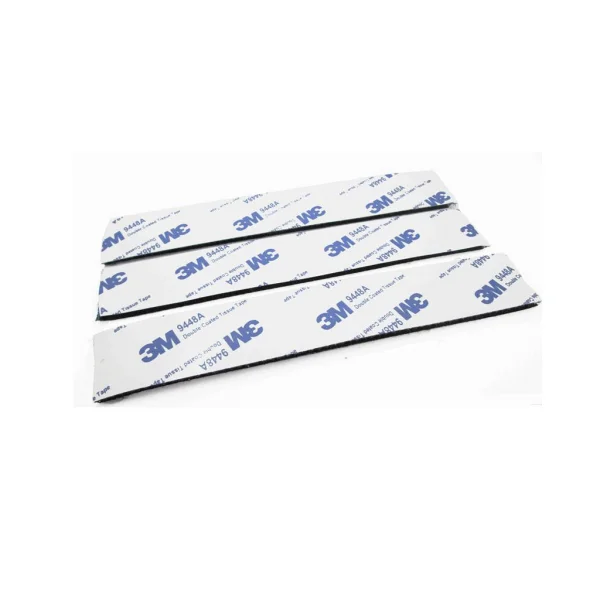 MR33 Black Velcro Tape - 3M Adhesive - 3 Strips 25 x 150mm