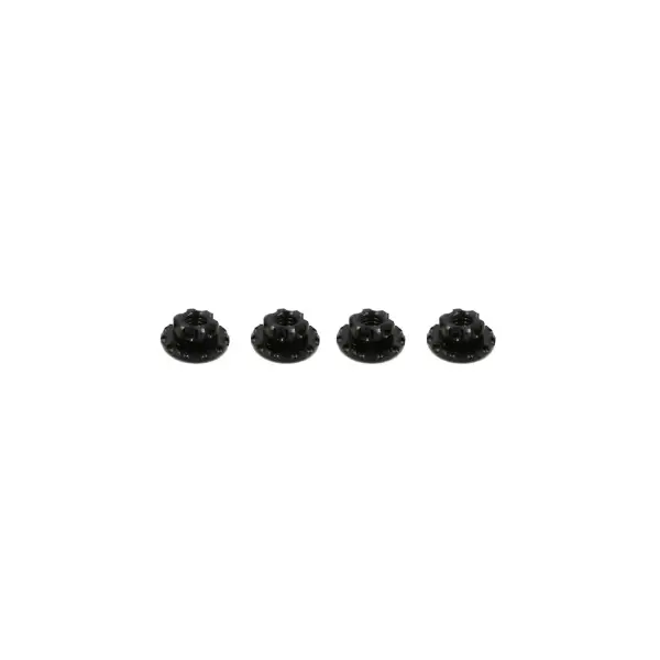 MR33 Alloy Large Serrated Wheel Nut M4 - Black (4)