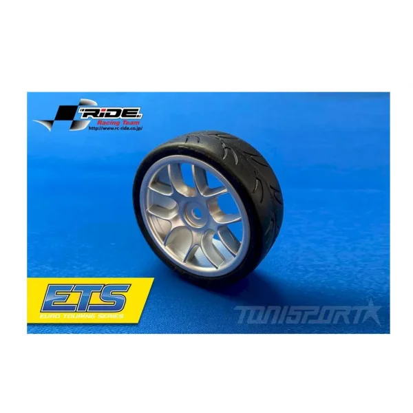 Ride 1:10 Belted Frontie Tyres - Pre Glued on Silver Wheels (4)