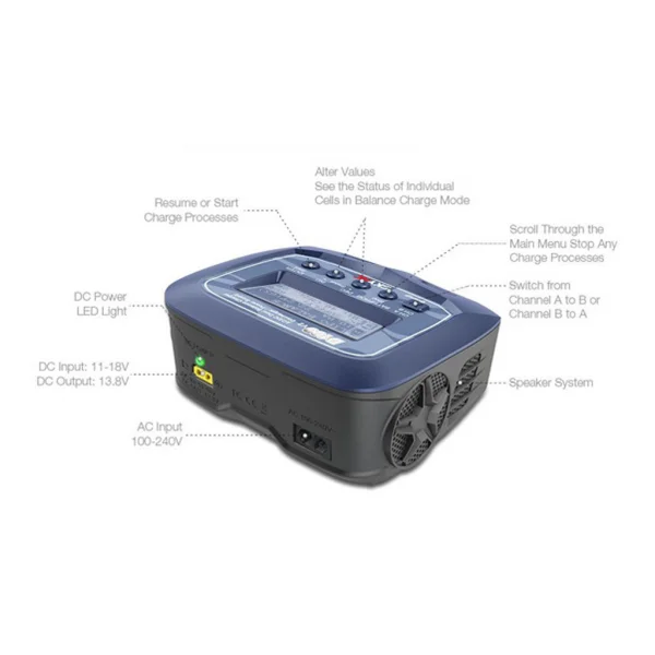 SkyRC D100 V2 AC/DC Dual Balance Charger / Discharger / Power Supply