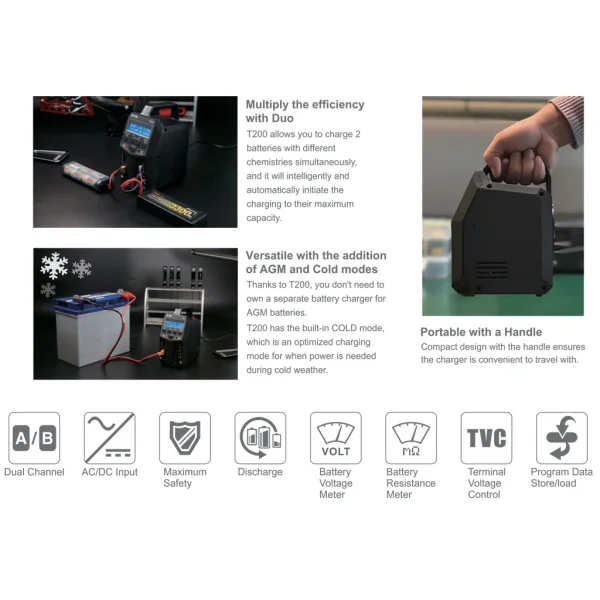 Sky RC T200 AC/DC 12A Fast Dual Charger 2 x 100W