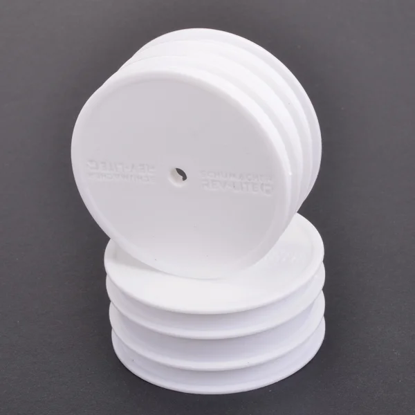 Schumacher 1:10 Buggy 4WD Front Wheel - Flexible White - Pin Fitting (2)