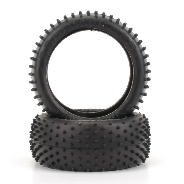 Schumacher Silver Mini Spike 1:8 Buggy Tyres - 1 Pair