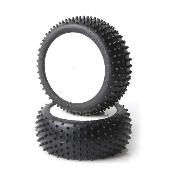 Schumacher Silver Mini Spike 1:8 Pre Mounted Tyres - 1 Pair
