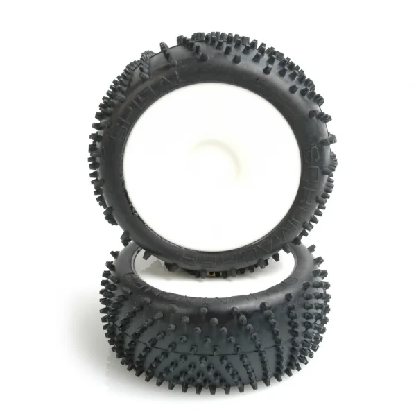 Schumacher Silver Spiral 1:8 Pre Mounted Tyres - 1 Pair