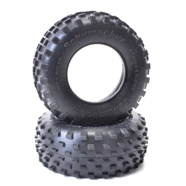 Schumacher Stagger Rib SC Tyres - Yellow - 1 Pair