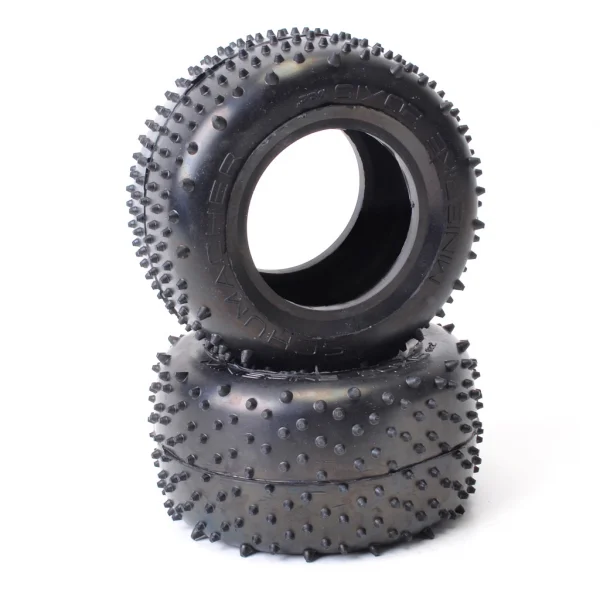Schumacher Mini Spike Truck Tyres - Silver - 1 Pair