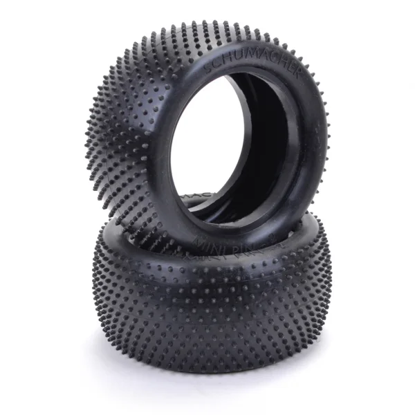 Schumacher Mini Pin 2 1:10 Buggy Rear Tyres - Yellow