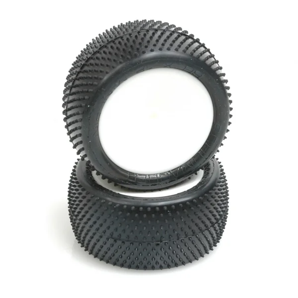 Schumacher Mini Pin 2 1:10 Buggy Rear Tyres Pre Glued on Wheels - Yellow