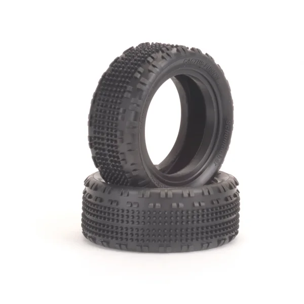 Schumacher Cactus Fusion Tyres - 1:10 4WD Front - Yellow - 1 Pair