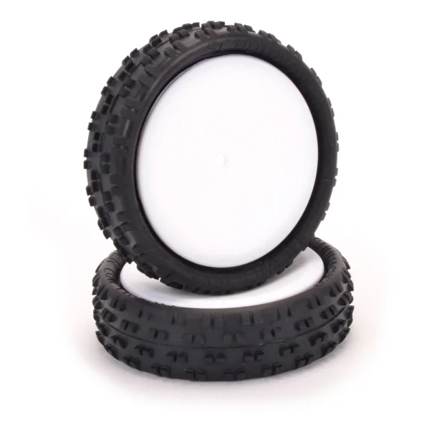 Schumacher Cut Stagger Low Profile - Silver - Pre Glued on 12mm Hex 2WD Front Wheels