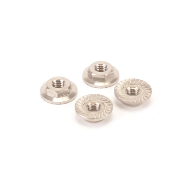 Titanium Low Profile M4 Serrated Nut (4) ** CLEARANCE **