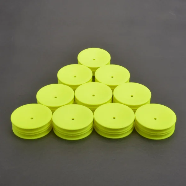 Schumacher 2WD Front Slim Buggy Wheels - Neon Yellow (10)