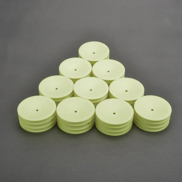 Schumacher 2WD Front Medium Buggy Wheels - Neon Yellow - 5 Pairs ** CLEARANCE **