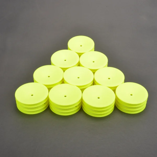 Schumacher 2WD Front Medium Buggy Wheels - Neon Yellow - 5 Pairs ** CLEARANCE **